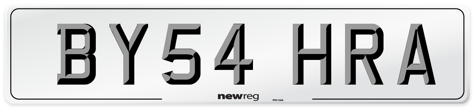BY54 HRA Number Plate from New Reg